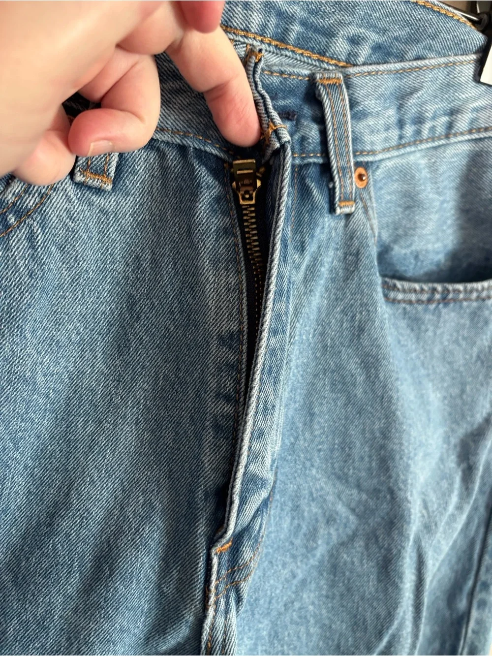 Levis 505 Jeans Mens 32W 29L Denim Straight Leg Regular Fit Stretch Zip Fly